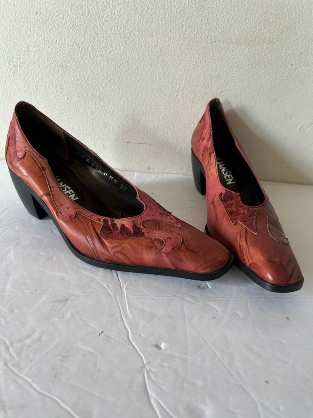 VINTAGE JAN JANSEN WESTERN BOOTIES SHOES SIZE 37 / 7 US